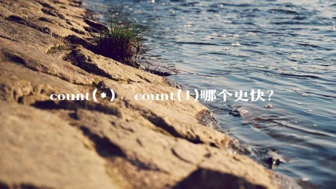 count(*)  count(1)哪个更快？